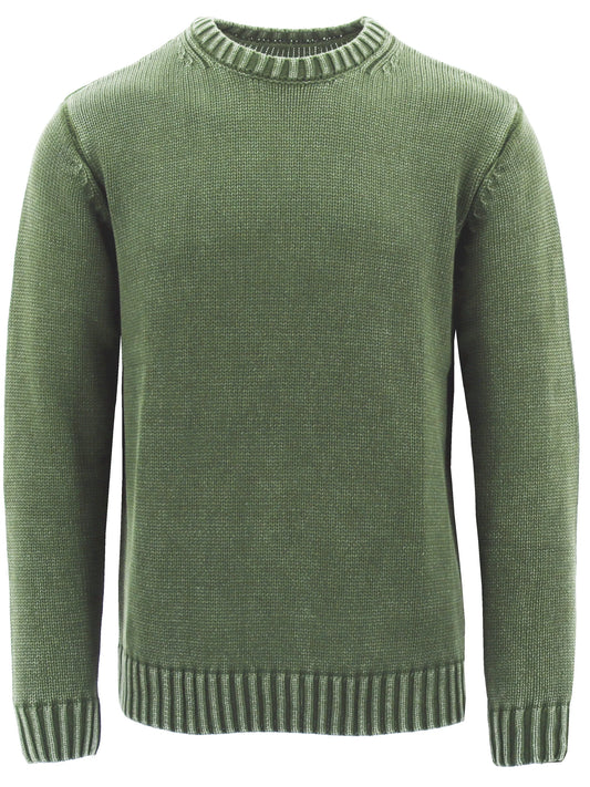 BOSTON - Knitted CREW GREEN