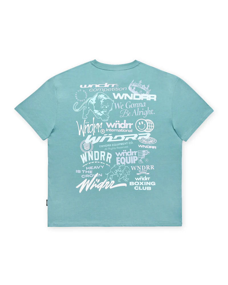 WNDRR- SYNDICATE BOX FIT TEE - DUSK BLUE