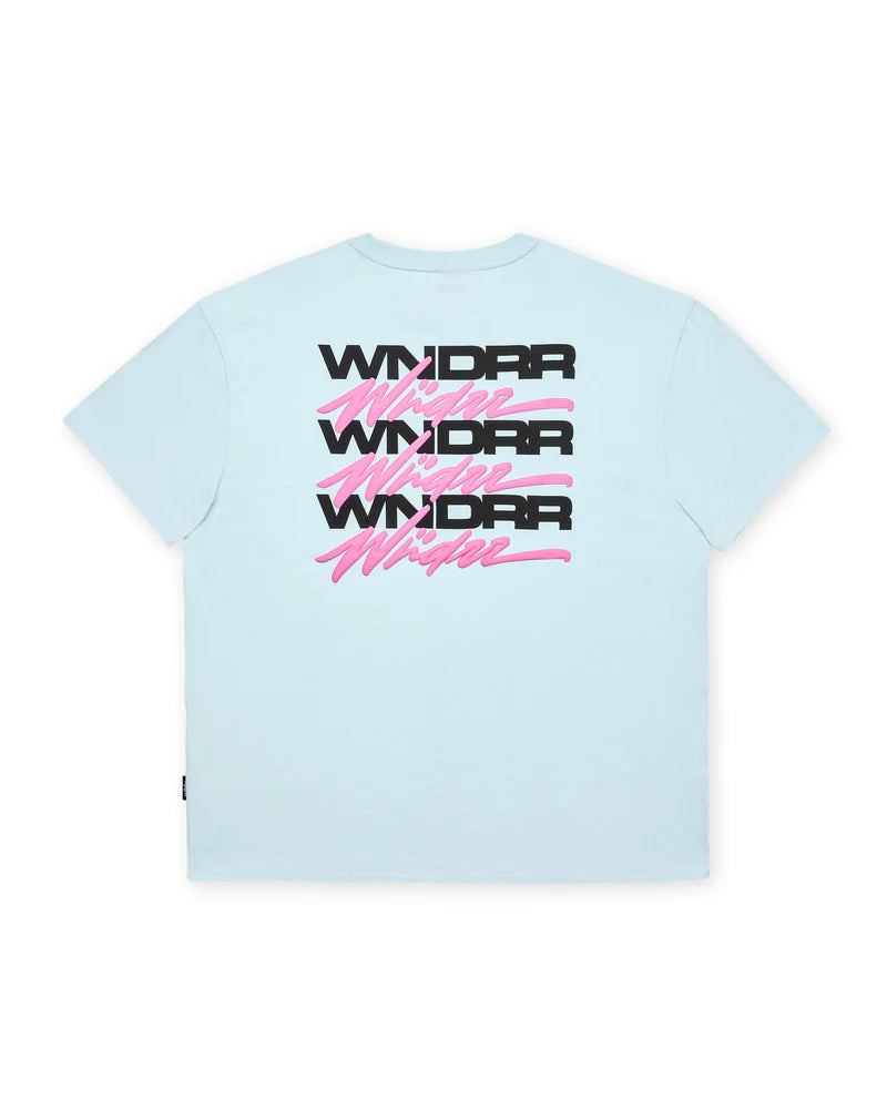 WNDRR - HEXED BOX FIT TEE - BABY BLUE