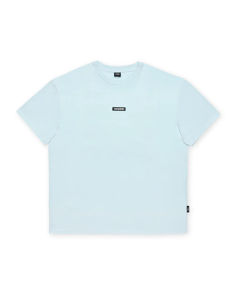 WNDRR - HEXED BOX FIT TEE - BABY BLUE