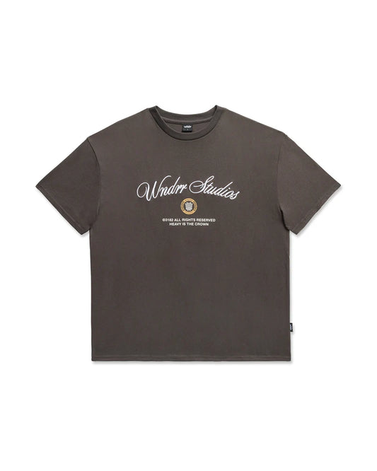 WNDRR - VITA NOVA Box Fit TEE FADED BLACK