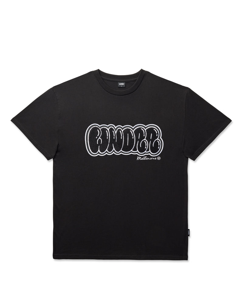 WNDRR - Blissed heavy weight tee -BLACK