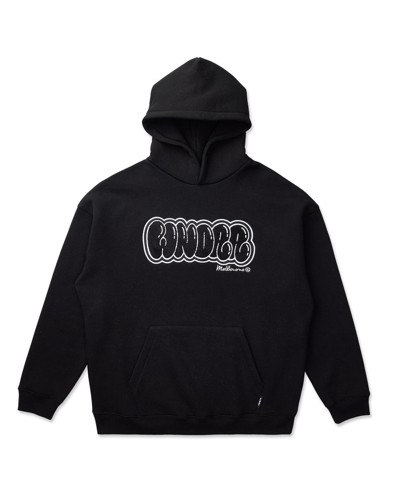 WNDRR- Bliss hood sweat - BLACK/BLACK