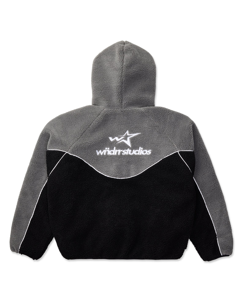 WNDRR - STXHAUS fleece jacket - GREY/ BLACK