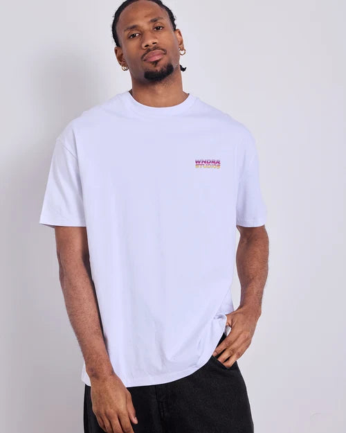 WNDRR - Arcade Box Fit Tee WHITE