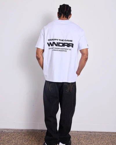WNDRR - Refrain Box Fit Tee WHITE