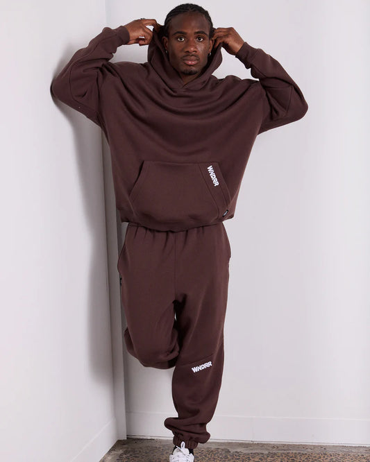 WNDRR - Halo Hood Sweat BROWN