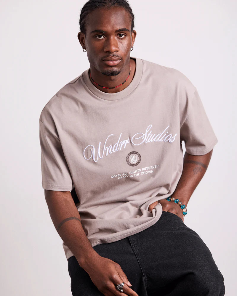 WNDRR - VITA NOVA Box Fit Tee MOON GREY