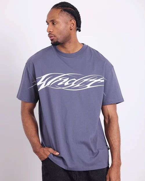 WNDRR- REAPER BOX FIT TEE - STORM BLUE