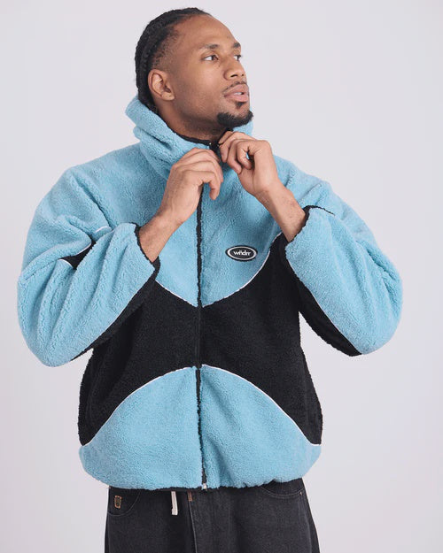 WNDRR - ORBIT FLEECE JACKET - BLUE/BLACK