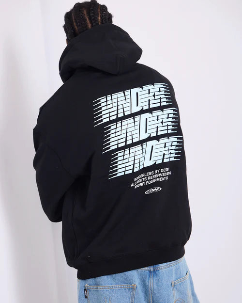 WNDRR - BORDERLESS HOOD SWEAT - BLACK