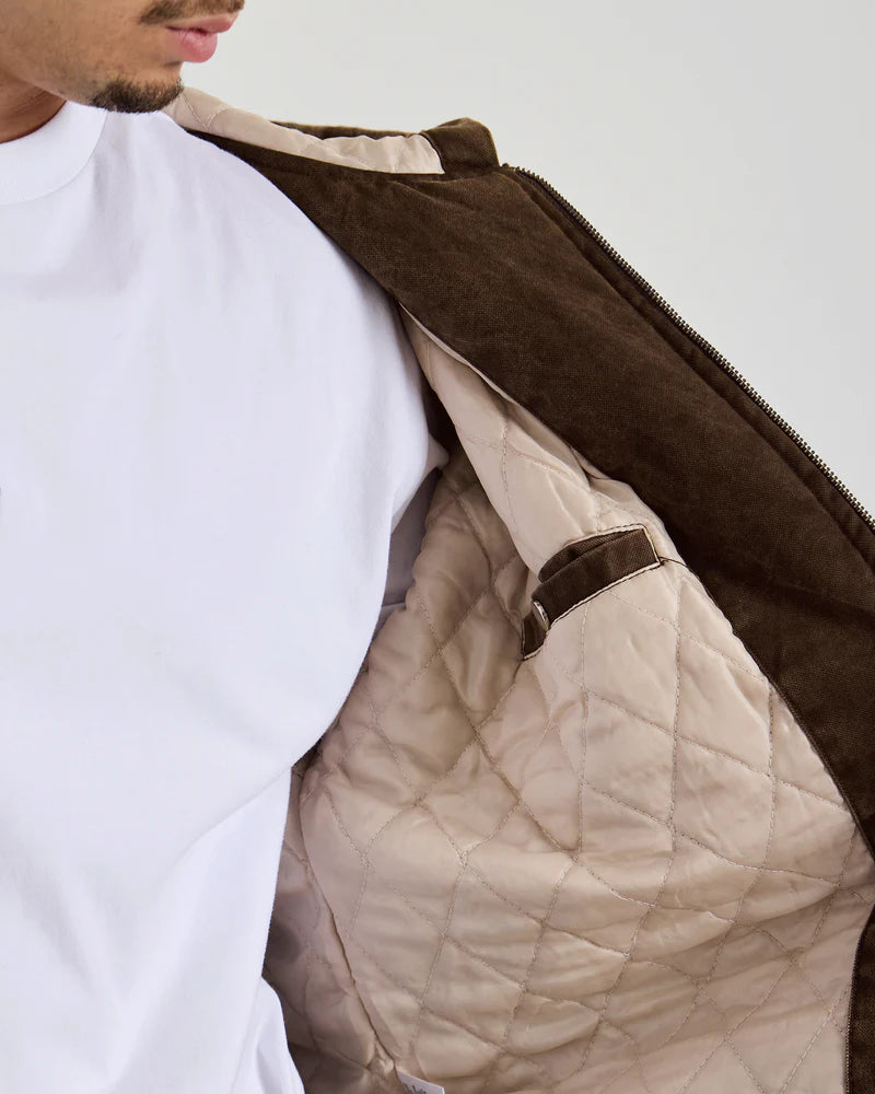 WNDRR - Stxller Hooded Work Jacket BROWN DENIM