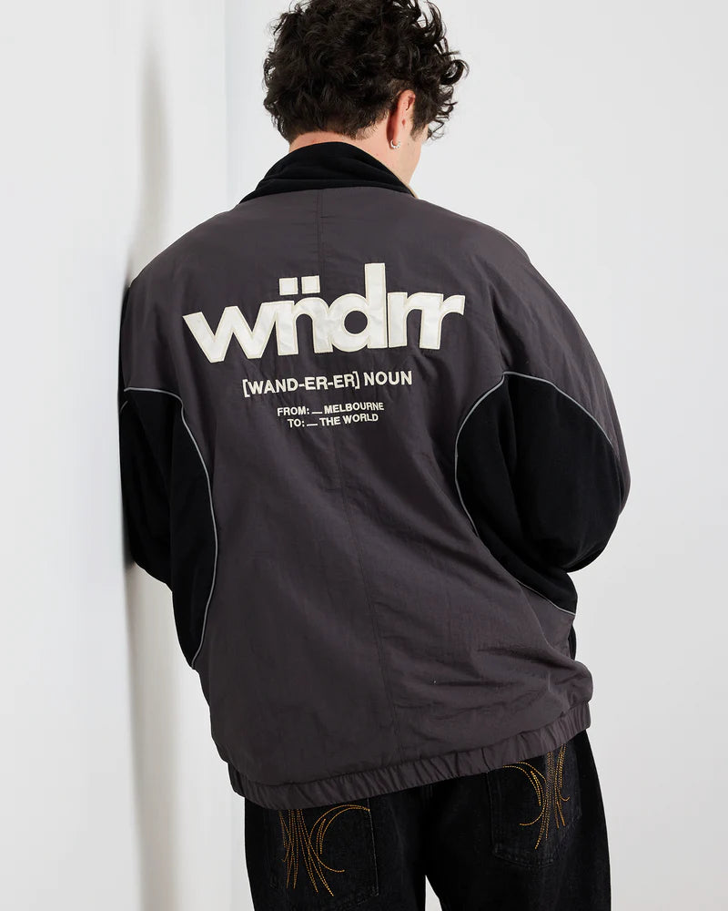 WNDRR - Le Monde Reversible Fleece Jacket BLACK/MOON GREY