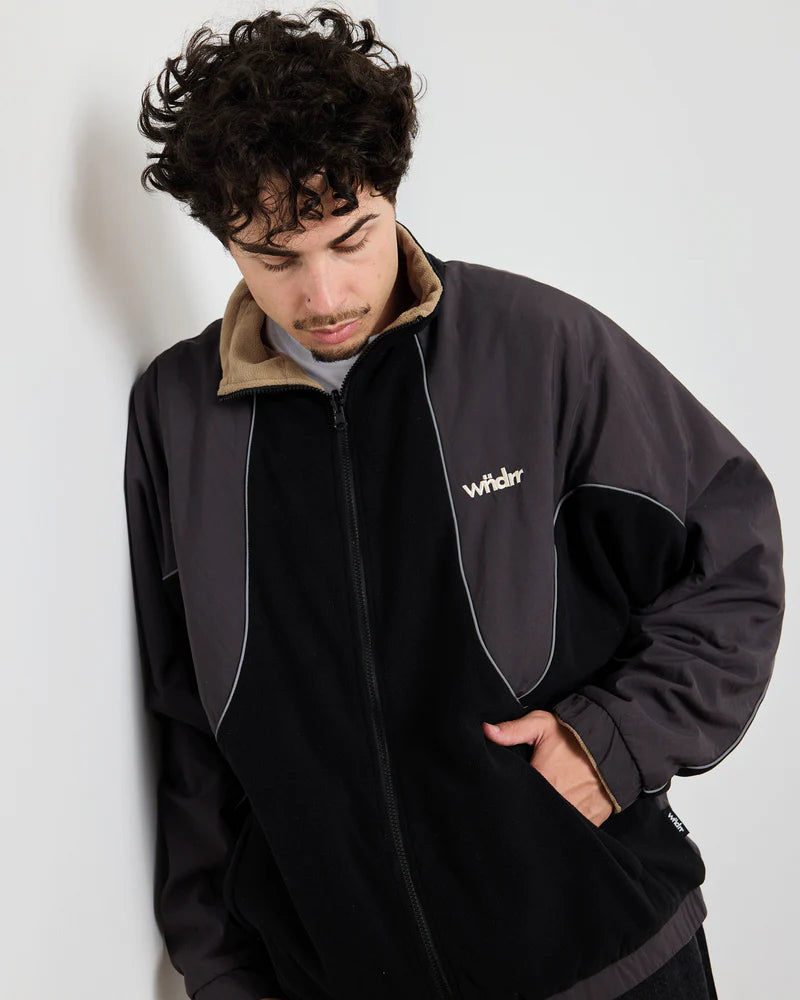WNDRR - Le Monde Reversible Fleece Jacket BLACK/MOON GREY