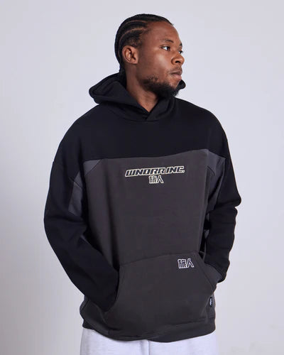 WNDRR- SHOJI PANEL HOOD SWEAT - BLACK