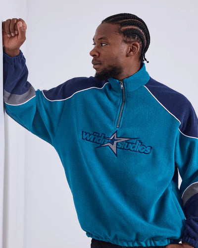 WNDRR - STXR 1/4 ZIP POLAR FLEECE- STORM BLUE