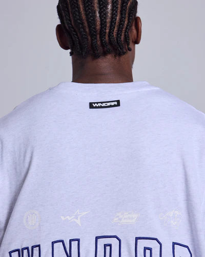 WNDRR- Hashi box fit tee - WHITE MARLE