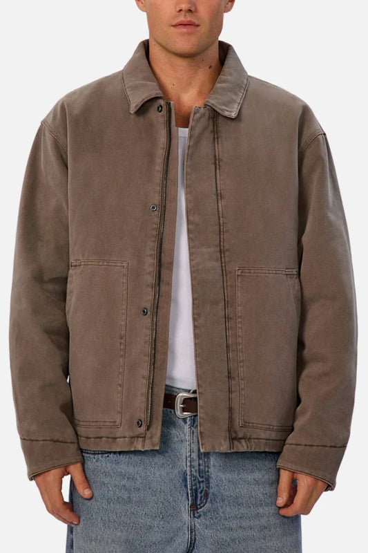 INDUSTRIE THE OKLAHOMA JACKET - WASHEDBRWN