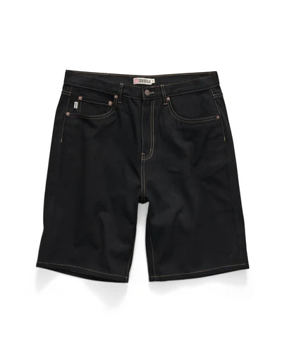 S/DOUBLE - Denim standard Short RAW BLACK