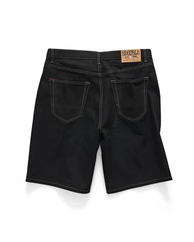 S/DOUBLE - Denim standard Short RAW BLACK