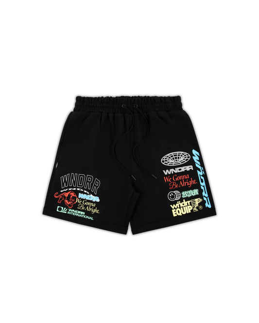 WNDRR- REPRESENT TECH TRACK SHORT - BLACK