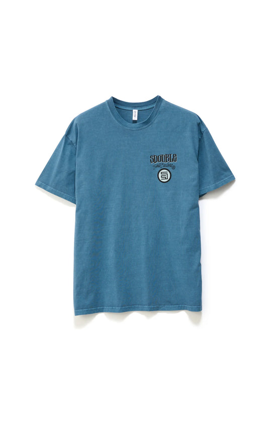 SDOUBLE - Combo Platter TEE - WASHED MARINE BLUE