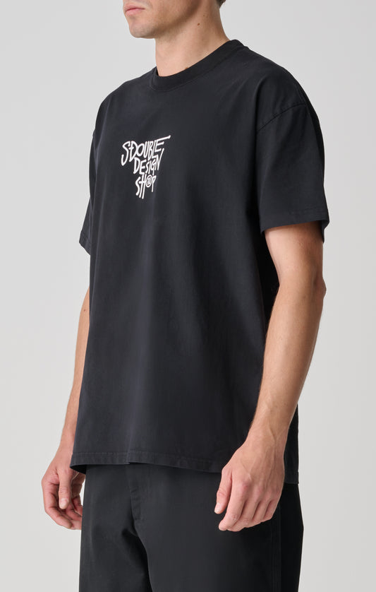 S/DOUBLE - Dot Shop SS Tee  PIGMENT BLACK