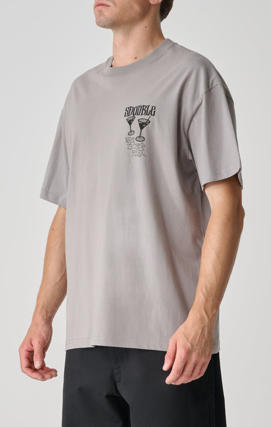 S/DOUBLE - Time to Relax SS Tee STONE